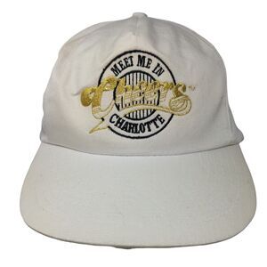 Cheers Meet Me In Charlotte Snapback Hat White One Size Embroidered